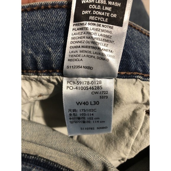 Signature by Levi Strauss & Co. Slim Fit Denim Jeans for Big and Mens 38x32 NEW - Picture 11 of 15